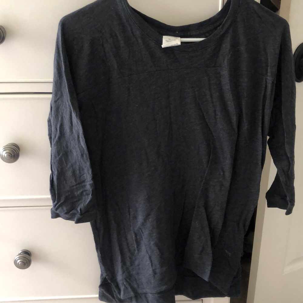 VS pink basic grey 3/4 sleeve